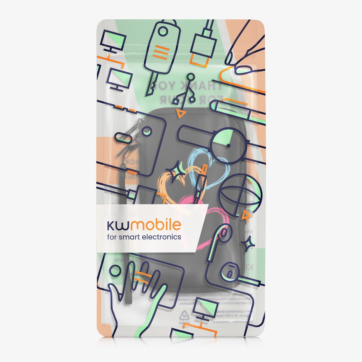 Phone Pouch for Smartphones 15.2 x 8.3 cm