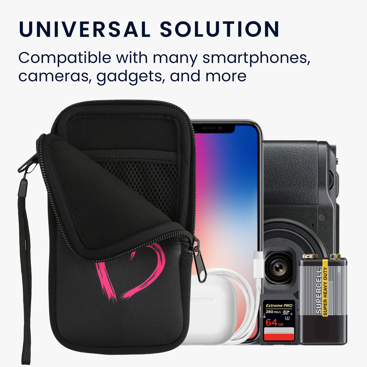 Phone Pouch for Smartphones 15.2 x 8.3 cm