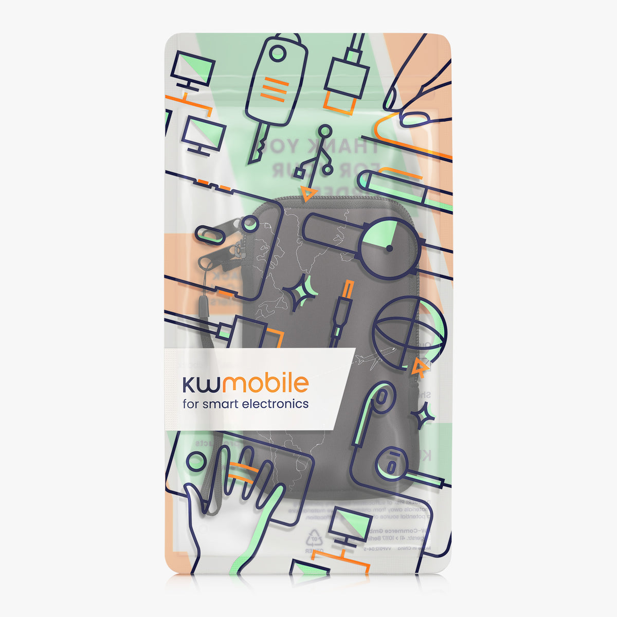 Phone Pouch for Smartphones 15.2 x 8.3 cm