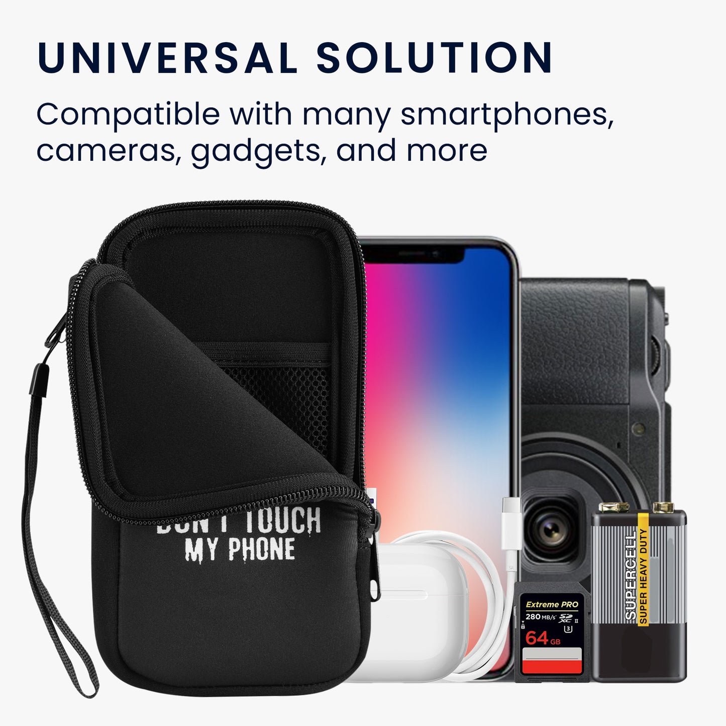 Phone Pouch for Smartphones 15.2 x 8.3 cm