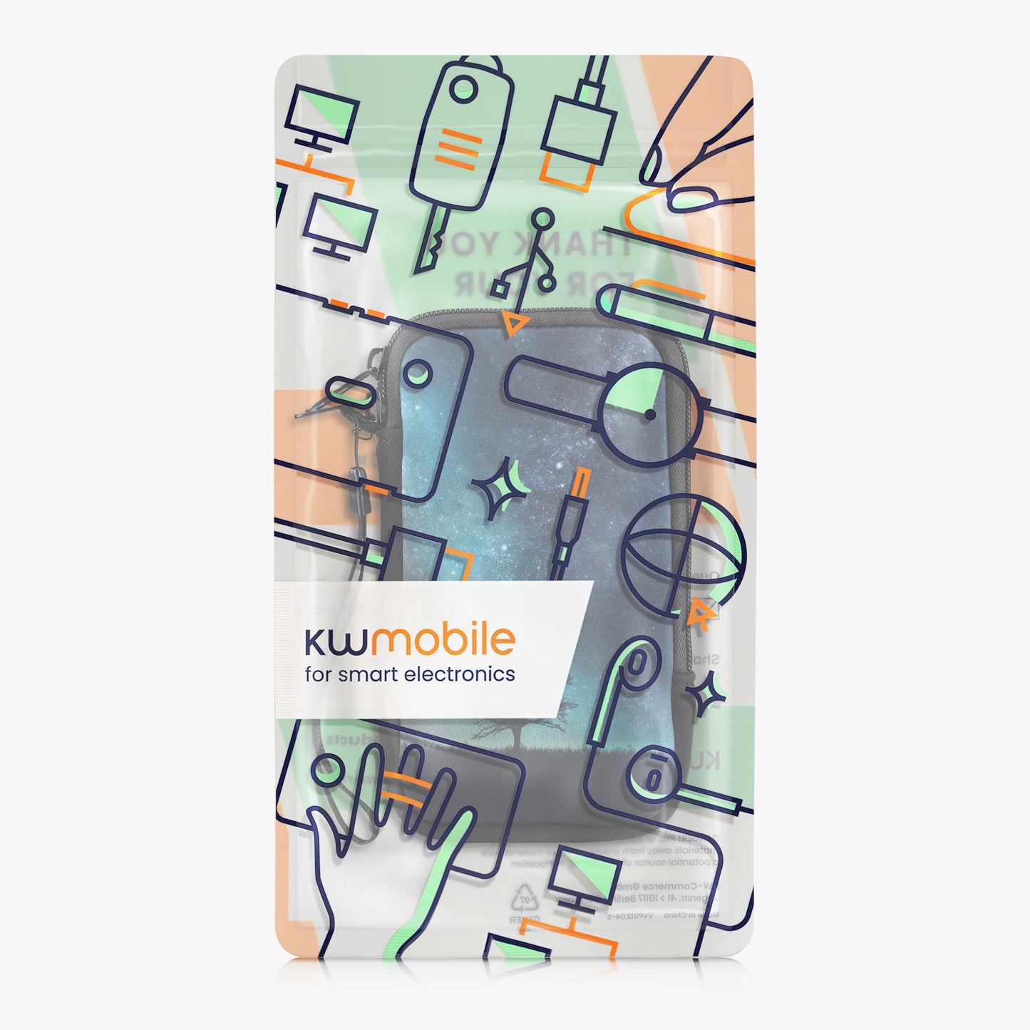 Phone Pouch for Smartphones 15.2 x 8.3 cm