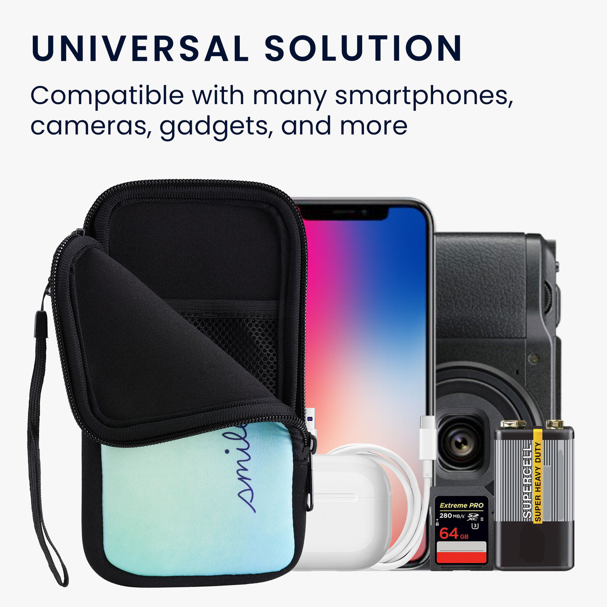 Phone Pouch for Smartphones 15.2 x 8.3 cm