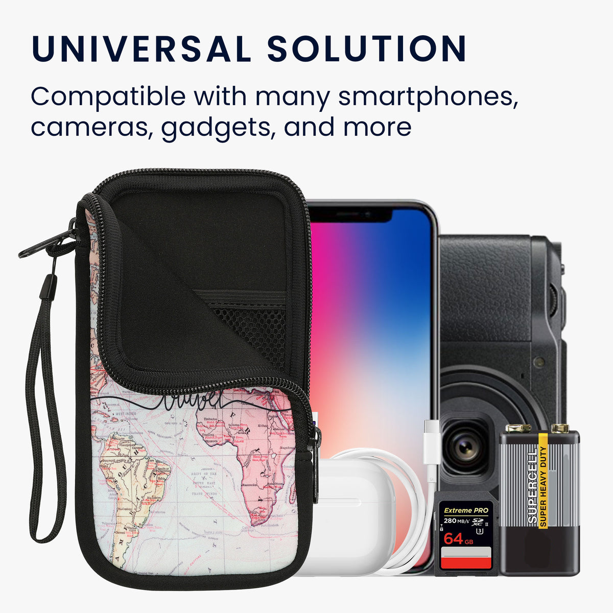 Phone Pouch for Smartphones 15.2 x 8.3 cm