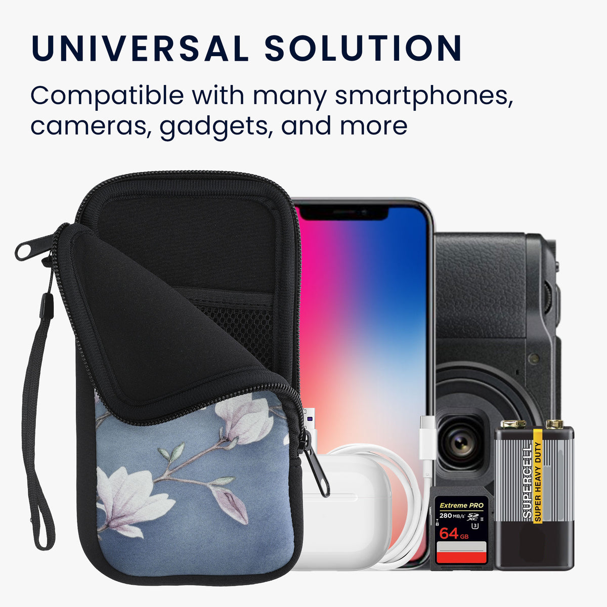 Phone Pouch for Smartphones 15.2 x 8.3 cm