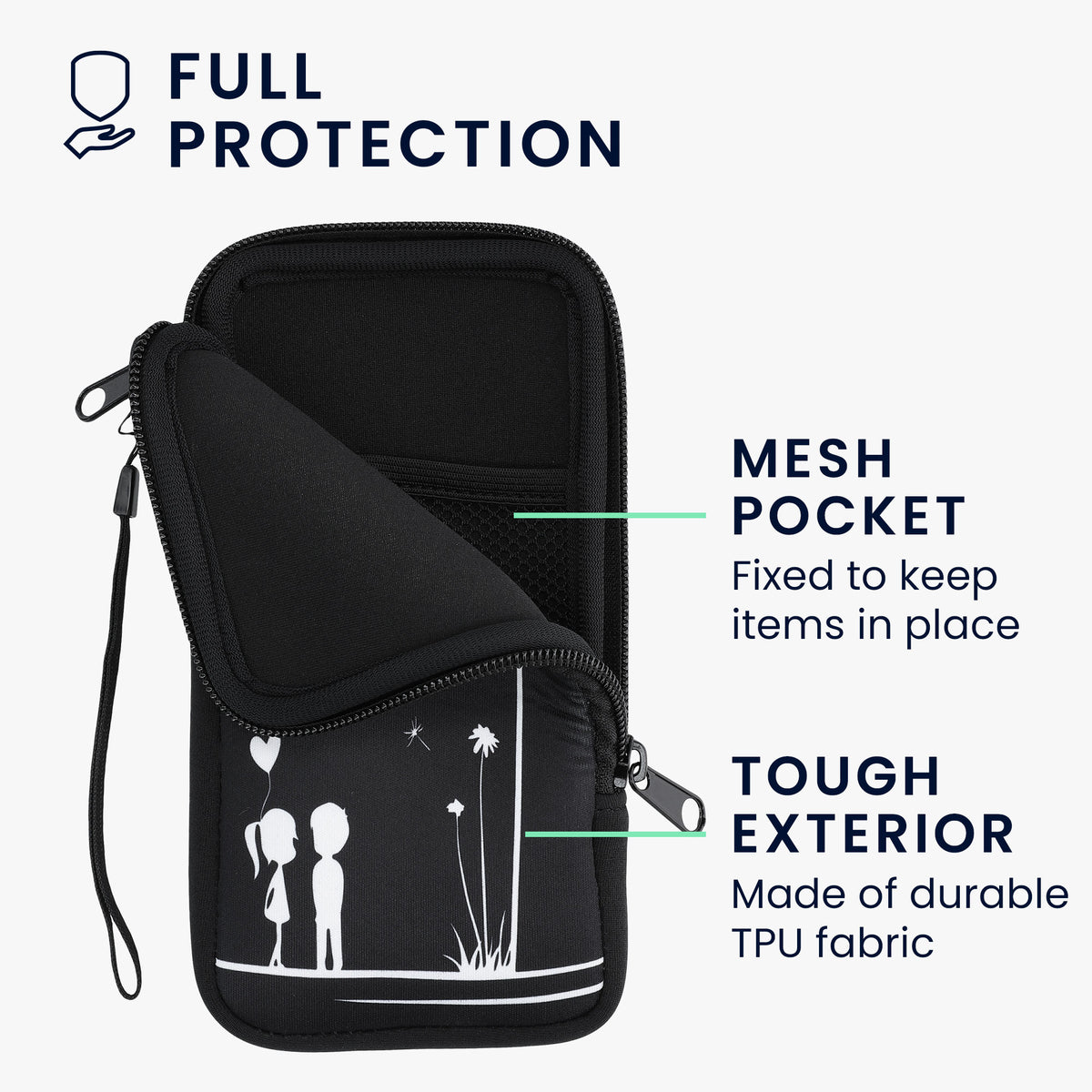 Phone Pouch for Smartphones 15.2 x 8.3 cm