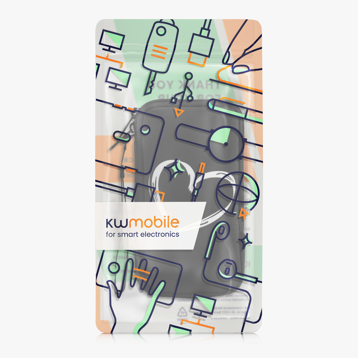 Phone Pouch for Smartphones 15.2 x 8.3 cm