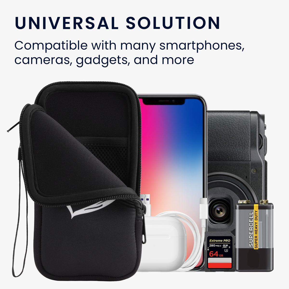 Phone Pouch for Smartphones 15.2 x 8.3 cm