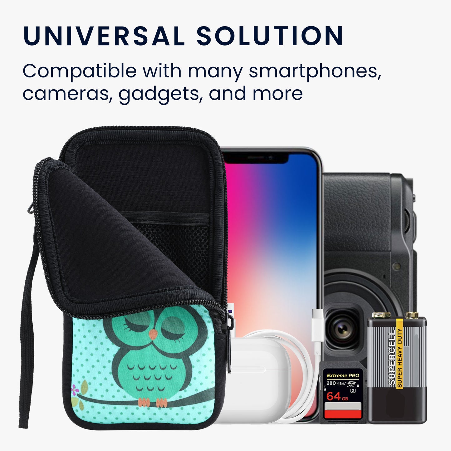 Phone Pouch for Smartphones 15.2 x 8.3 cm
