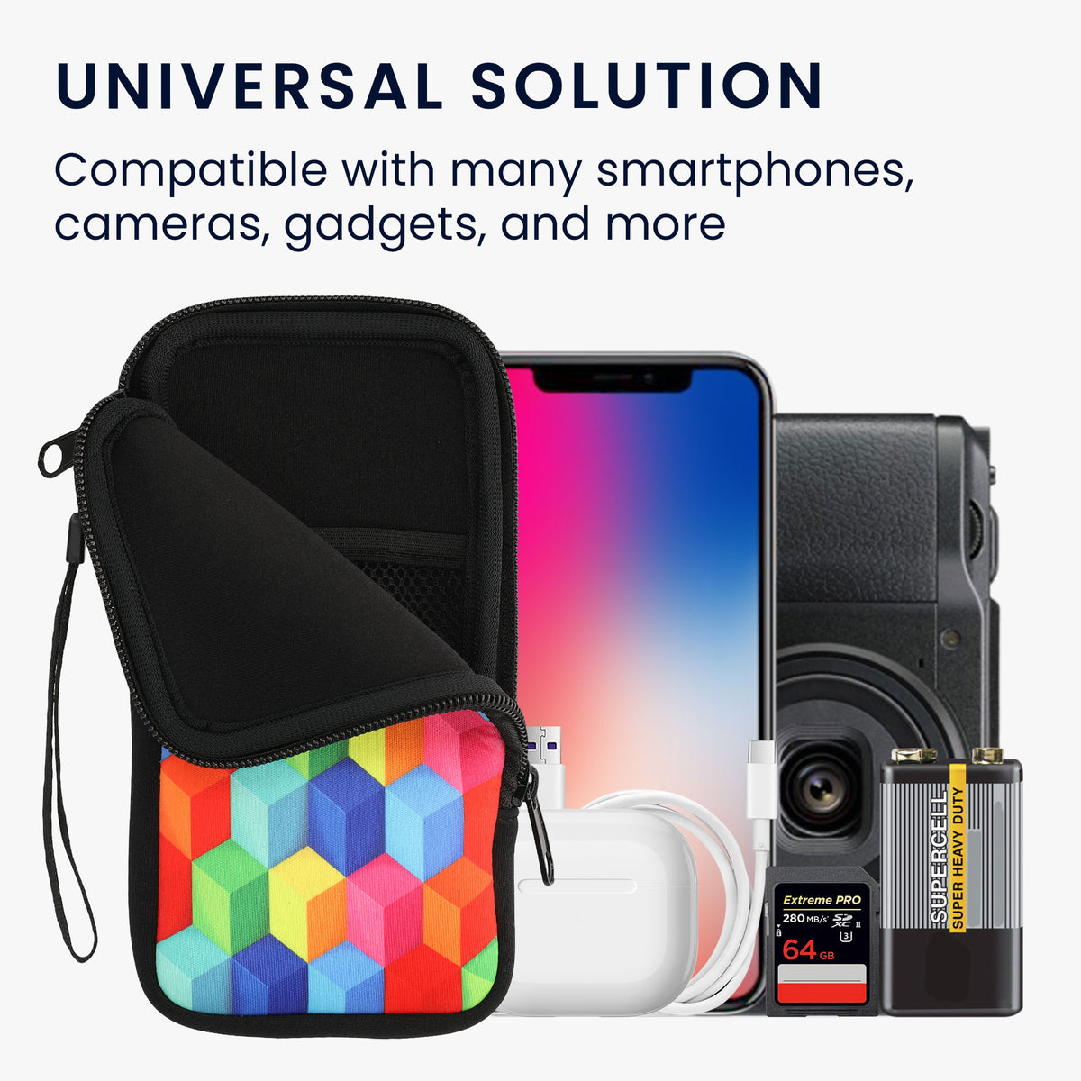 Phone Pouch for Smartphones 15.2 x 8.3 cm