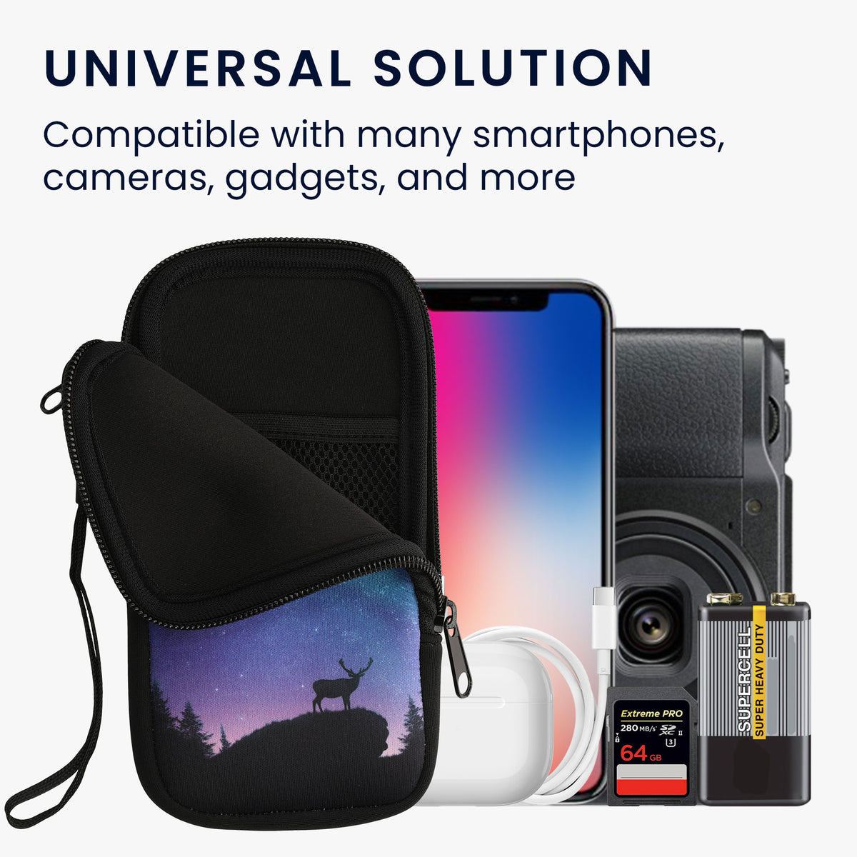 Phone Pouch for Smartphones 15.2 x 8.3 cm
