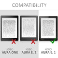 kwmobile Protective Case for Kobo Aura Edition 1 Cover - eReader Flip Case with Auto Sleep Function