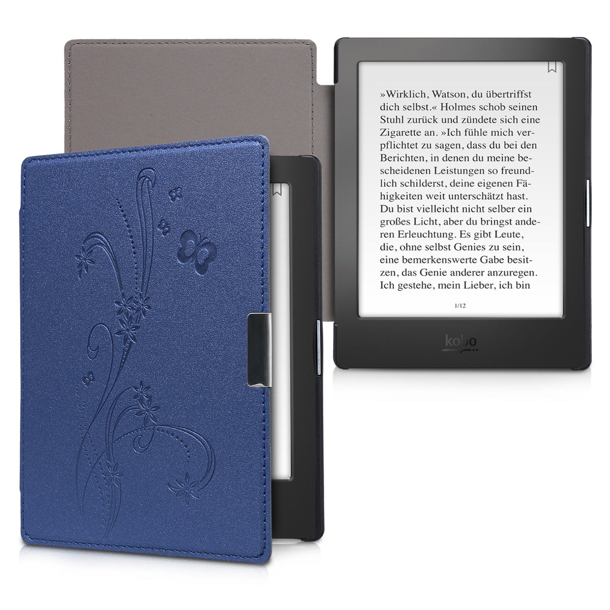 kwmobile Protective Case for Kobo Aura Edition 1 Cover - eReader Flip Case with Auto Sleep Function