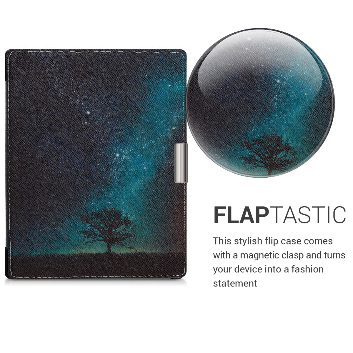 kwmobile Protective Case for Kobo Aura Edition 1 Cover - eReader Flip Case with Auto Sleep Function