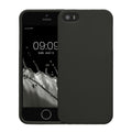kwmobile Handyhülle für Apple iPhone SE (1.Gen 2016) / iPhone 5 / iPhone 5S Hülle - TPU Case - Kabelloses Laden - Schutzhülle Cover in Schwarz matt Schwarz matt  