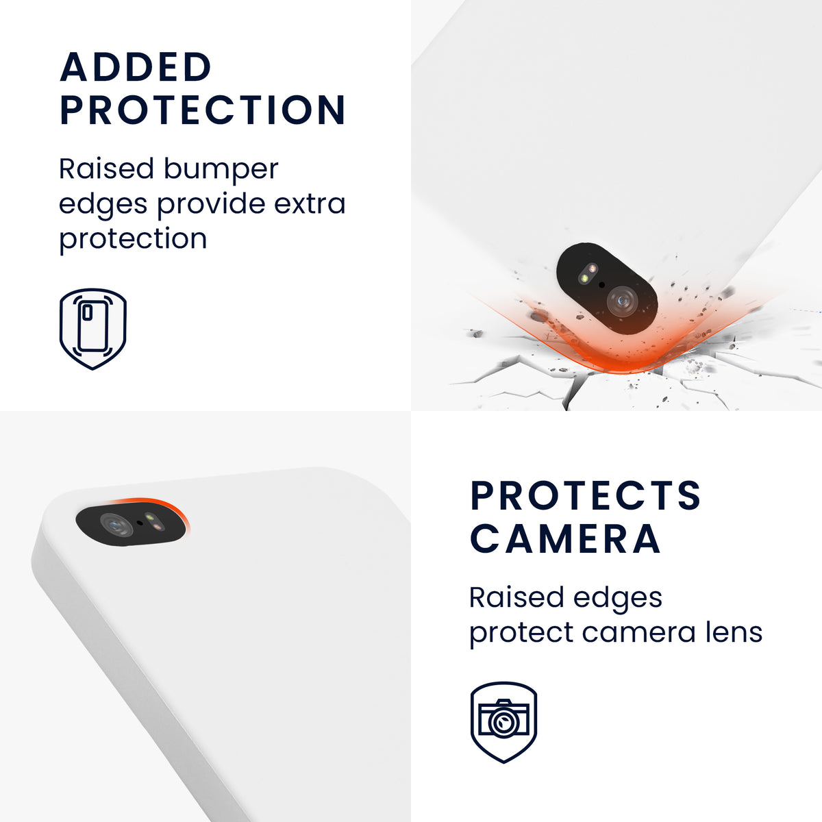 kwmobile Handyhülle für Apple iPhone SE (1.Gen 2016) / iPhone 5 / iPhone 5S Hülle - TPU Case - Kabelloses Laden - Schutzhülle Cover in Weiß matt Weiß matt  
