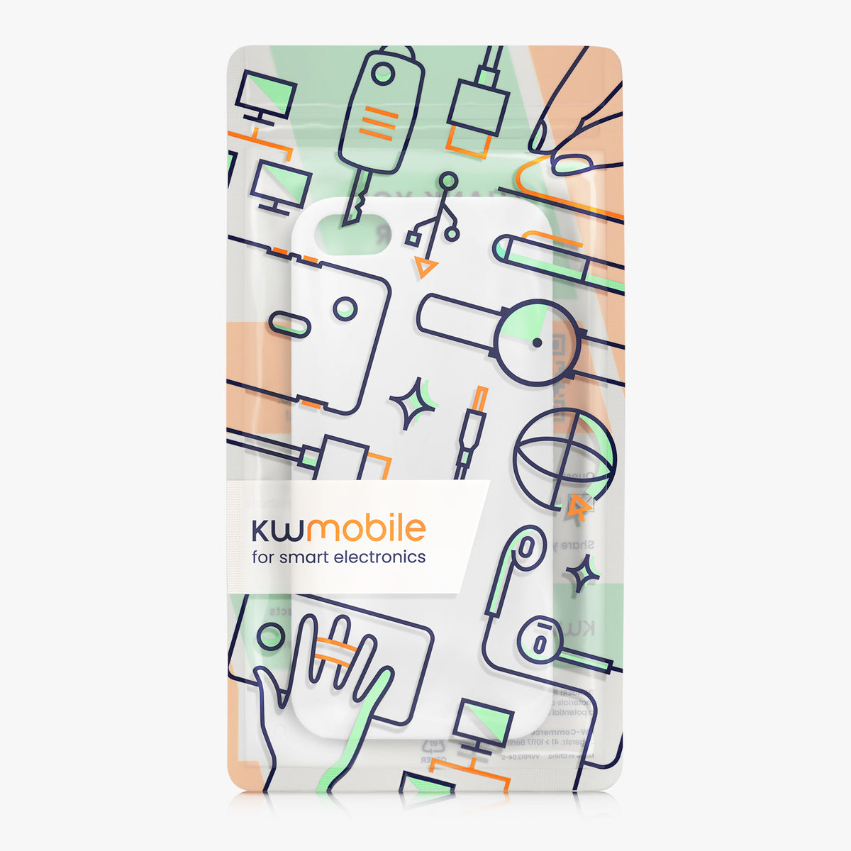 kwmobile Handyhülle für Apple iPhone SE (1.Gen 2016) / iPhone 5 / iPhone 5S Hülle - TPU Case - Kabelloses Laden - Schutzhülle Cover in Weiß matt Weiß matt  