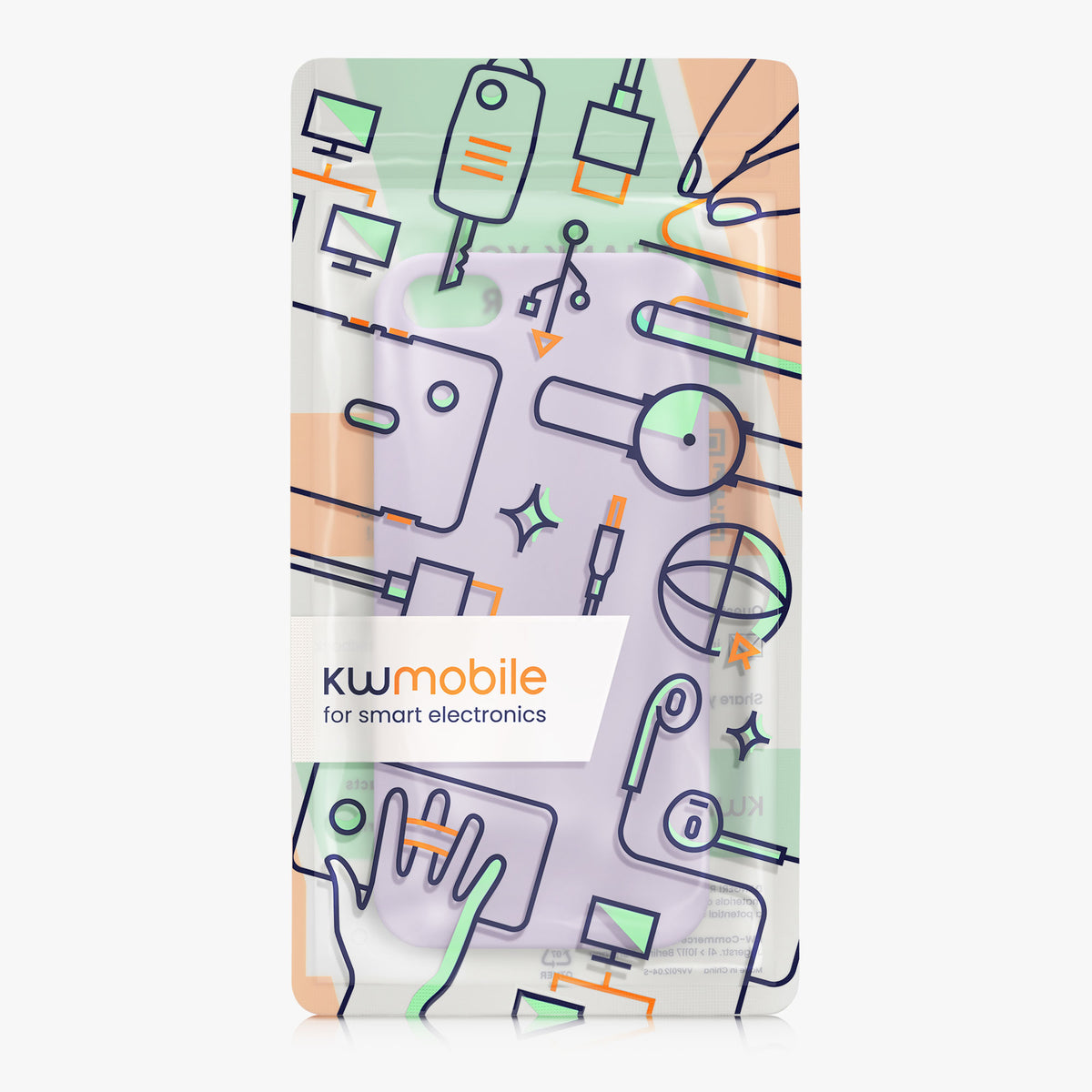 kwmobile Handyhülle für Apple iPhone SE (1.Gen 2016) / iPhone 5 / iPhone 5S Hülle - TPU Case - Kabelloses Laden - Schutzhülle Cover in Lavendel Lavendel  