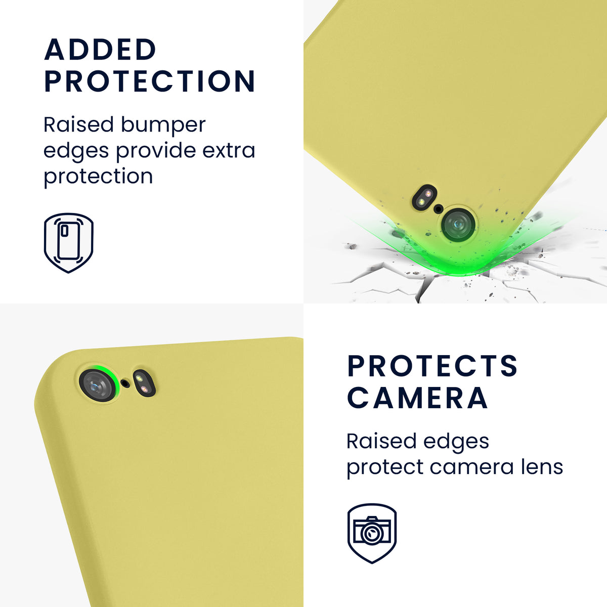 kwmobile Handyhülle für Apple iPhone SE (1.Gen 2016) / iPhone 5 / iPhone 5S Hülle - TPU Case - Kabelloses Laden - Schutzhülle Cover in Pastellgelb matt Pastellgelb matt  