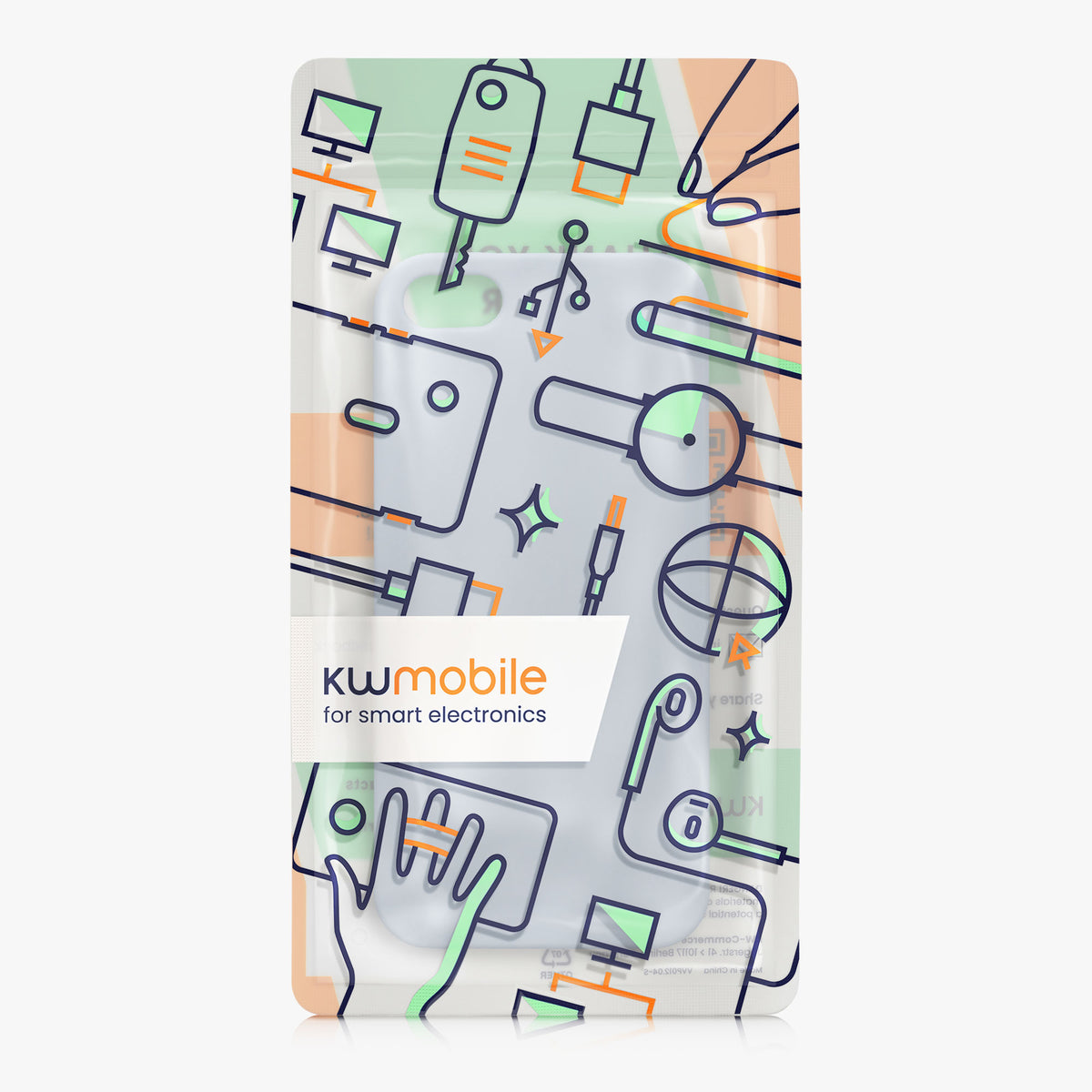 kwmobile Handyhülle für Apple iPhone SE (1.Gen 2016) / iPhone 5 / iPhone 5S Hülle - TPU Case - Kabelloses Laden - Schutzhülle Cover in Hellblau matt Hellblau matt  