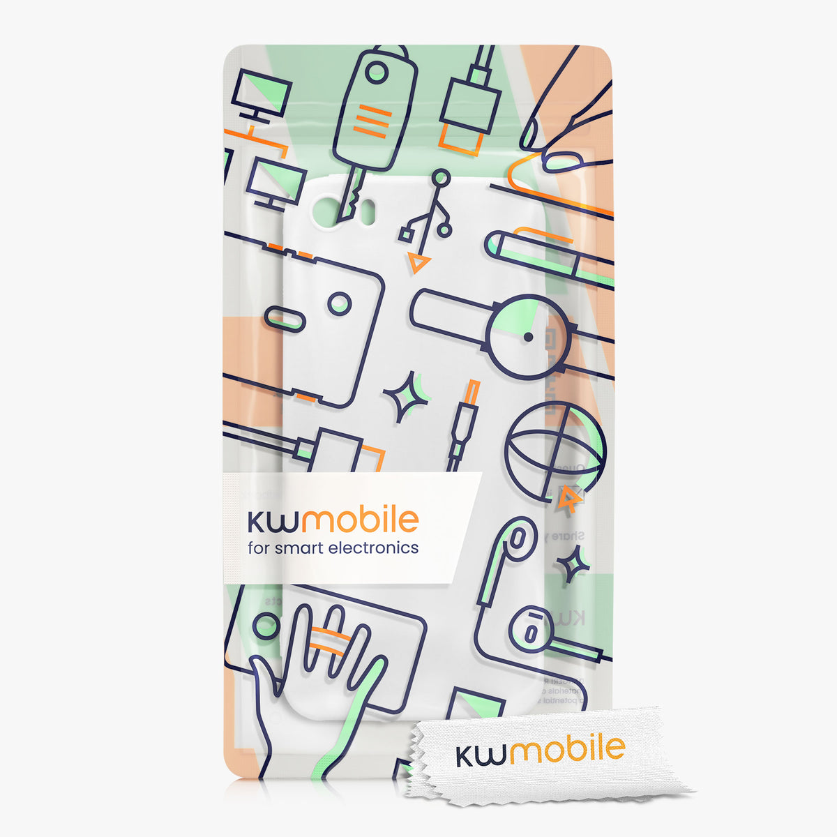 kwmobile Handyhülle für Apple iPhone SE (1.Gen 2016) / iPhone 5 / iPhone 5S Hülle - TPU Case - Kabelloses Laden - Schutzhülle Cover in Hellgrau matt Hellgrau matt  