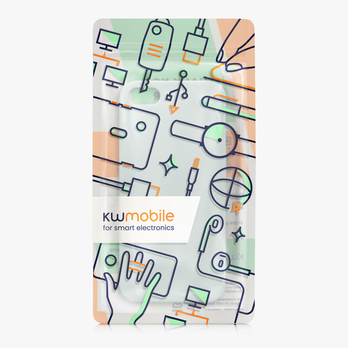 kwmobile Handyhülle für Apple iPhone SE (1.Gen 2016) / iPhone 5 / iPhone 5S Hülle - TPU Case - Kabelloses Laden - Schutzhülle Cover in Cool Mint Cool Mint  