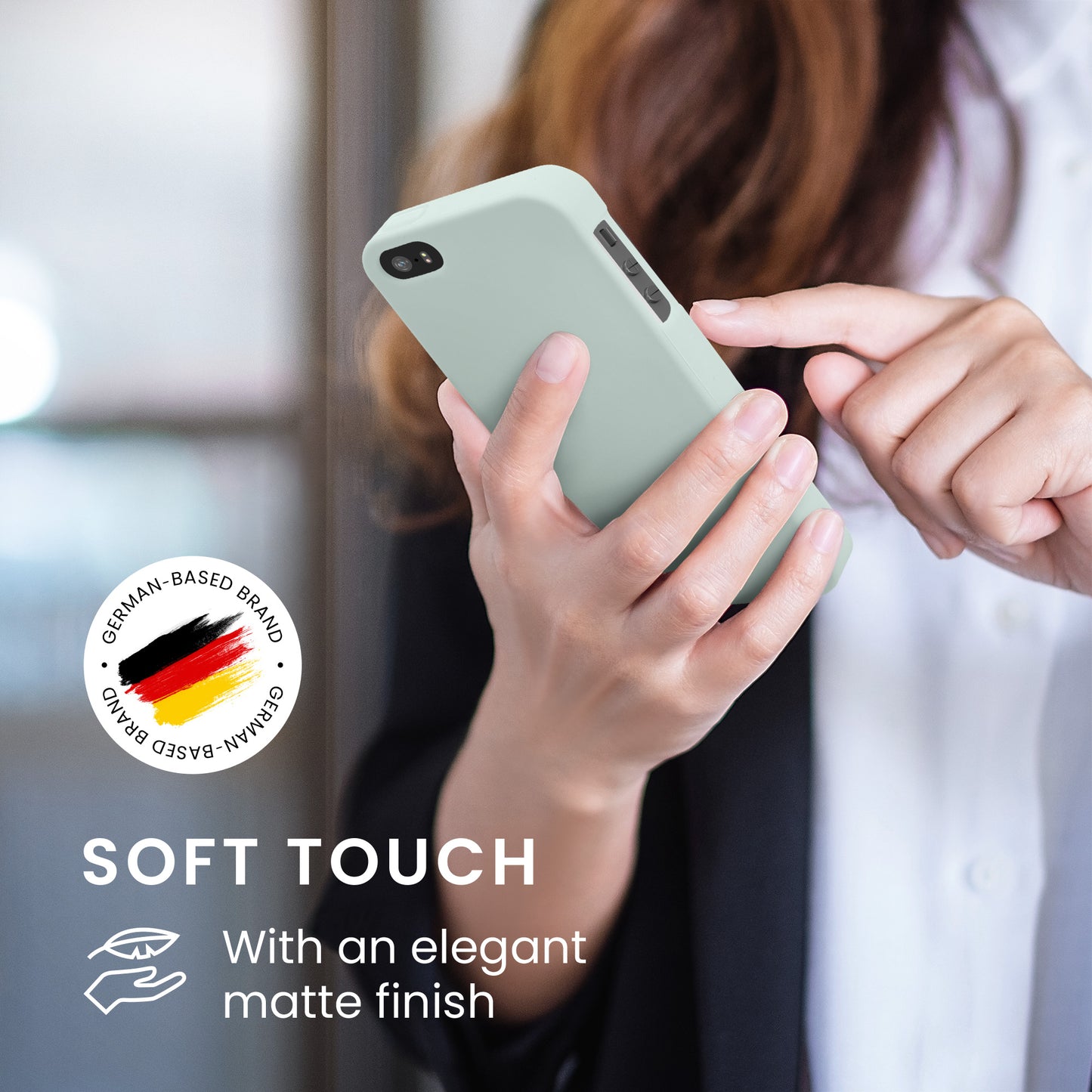 kwmobile Handyhülle für Apple iPhone SE (1.Gen 2016) / iPhone 5 / iPhone 5S Hülle - TPU Case - Kabelloses Laden - Schutzhülle Cover in Cool Mint Cool Mint  