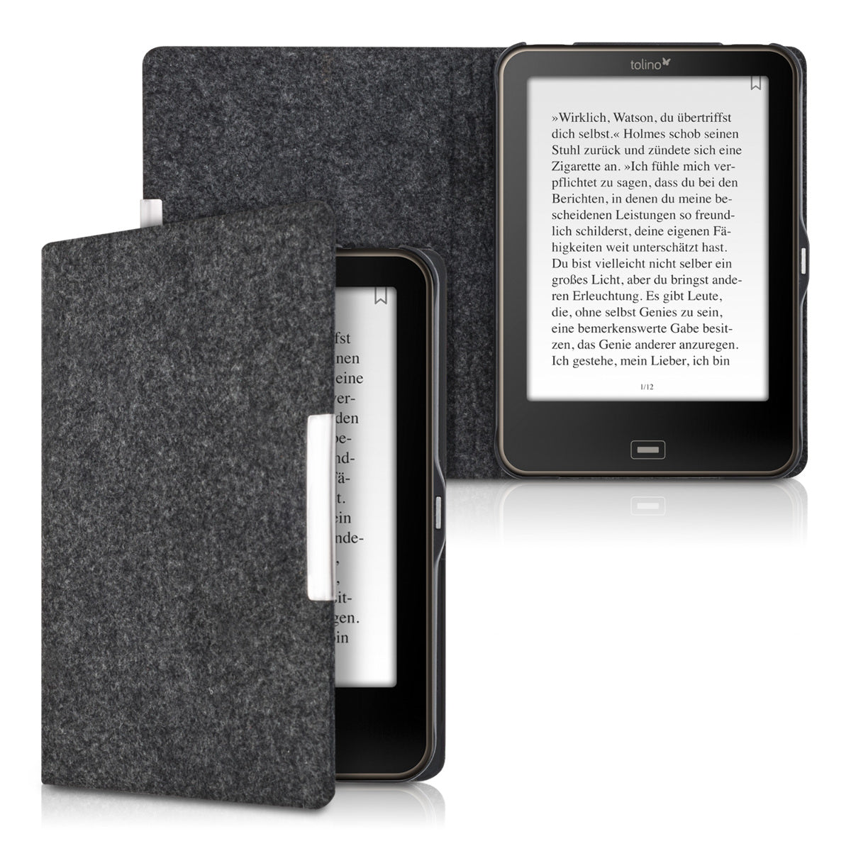 kwmobile Case Compatible with Tolino Vision 1 / 2 / 3 / 4 HD eReader Protective Cover Case