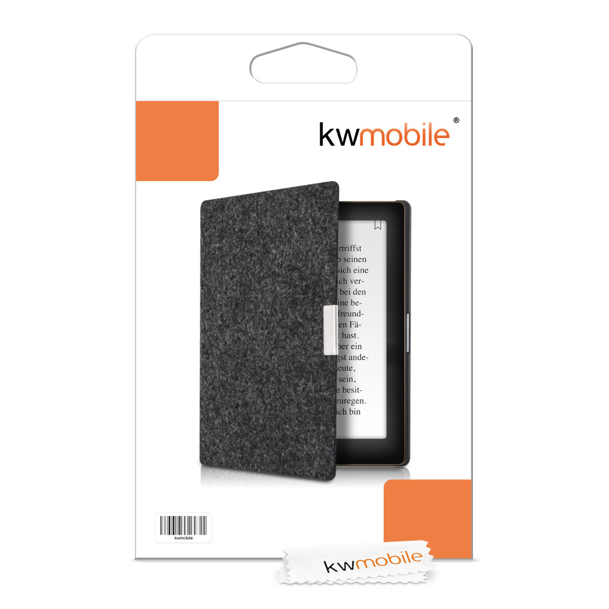 Kobo Aura Edition 1 eReader Case Dark Grey Felt