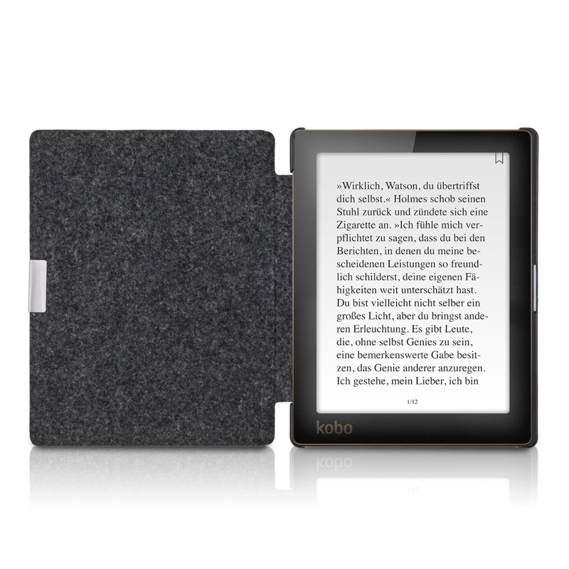 Kobo Aura Edition 1 eReader Case Dark Grey Felt