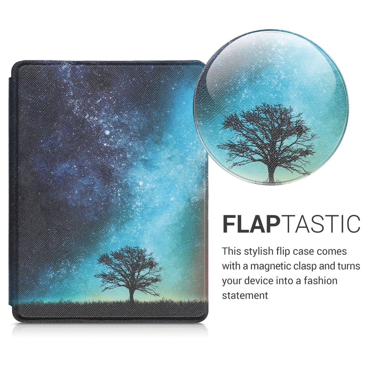 Kobo Glo HD / Touch 2.0 with Auto Sleep eReader Flip Case Cosmic Nature