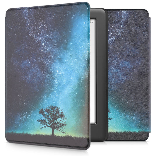kwmobile Case for Kobo Glo HD / Touch 2.0 - eReader Flip Cover with Auto Sleep Function - Galaxy Tree Meadow