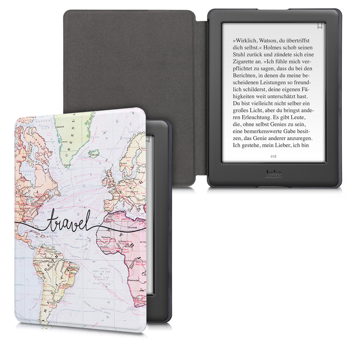 Kobo Glo HD / Touch 2.0 with Auto Sleep eReader Flip Case Cosmic Nature