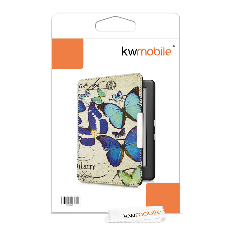 Kobo Glo HD / Touch 2.0 with Auto Sleep eReader Flip Case Vintage Butterflies