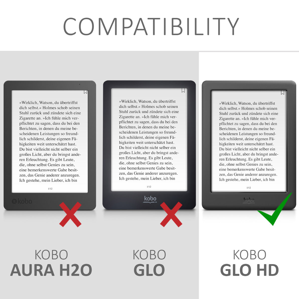 Kobo Glo HD / Touch 2.0 with Auto Sleep eReader Flip Case Vintage Butterflies