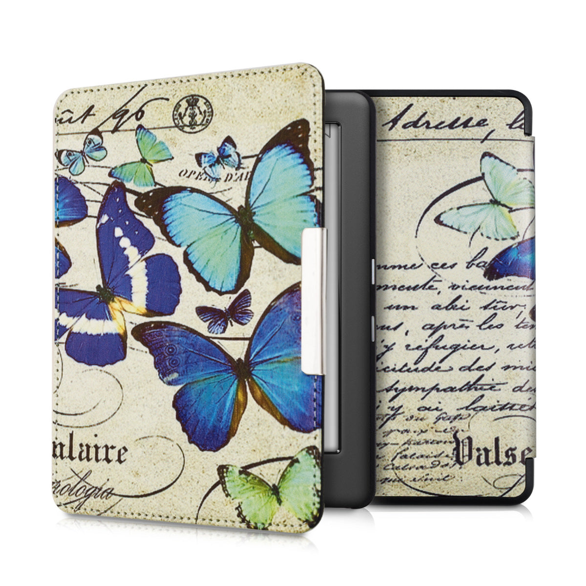 Kobo Glo HD / Touch 2.0 with Auto Sleep eReader Flip Case Vintage Butterflies