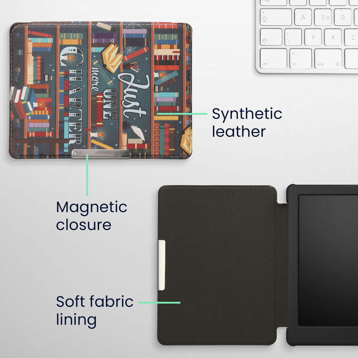 Kobo Glo HD / Touch 2.0 with Auto Sleep eReader Flip Case Vintage Butterflies