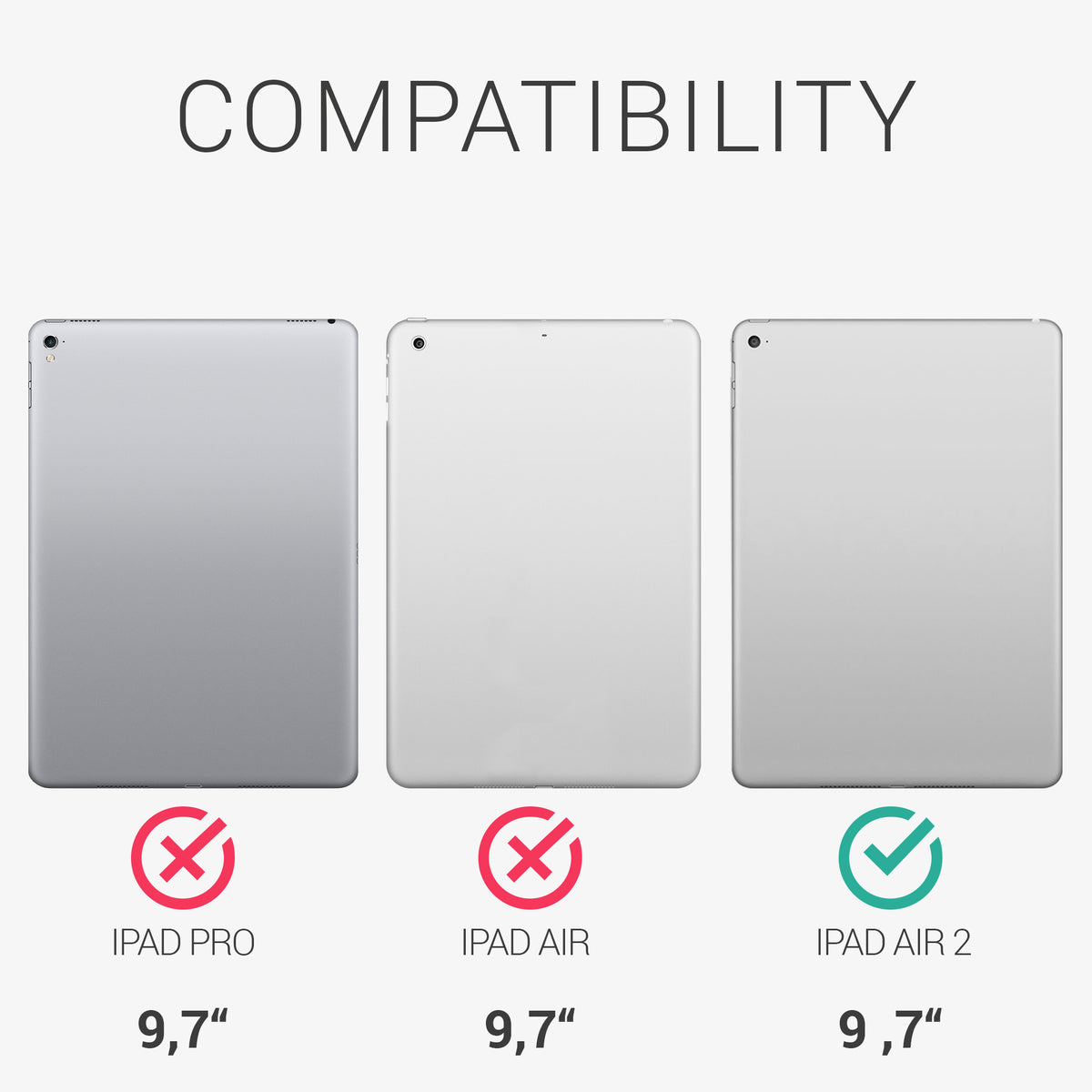 kwmobile Cover compatible with Apple iPad Air 2 - Tablet Case