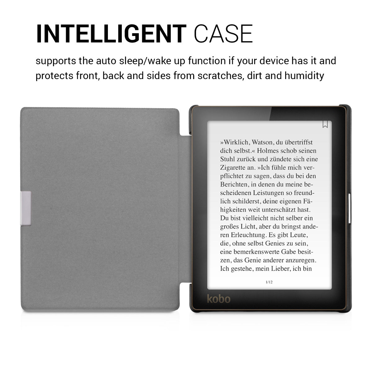 Kobo Aura Edition 1 with Auto Sleep eReader Flip Case Sleeping Owl