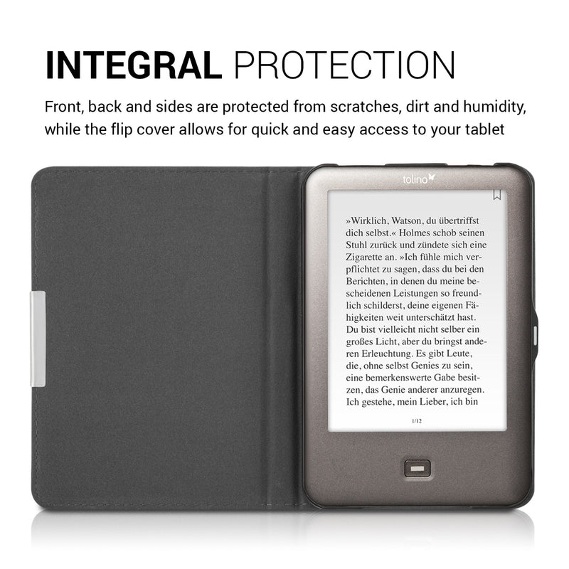 Tolino Shine (2013) eReader Case Grey and Black Canvas