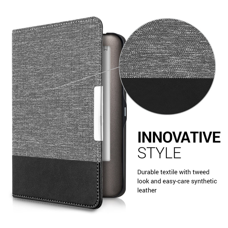 Tolino Shine (2013) eReader Case Grey and Black Canvas