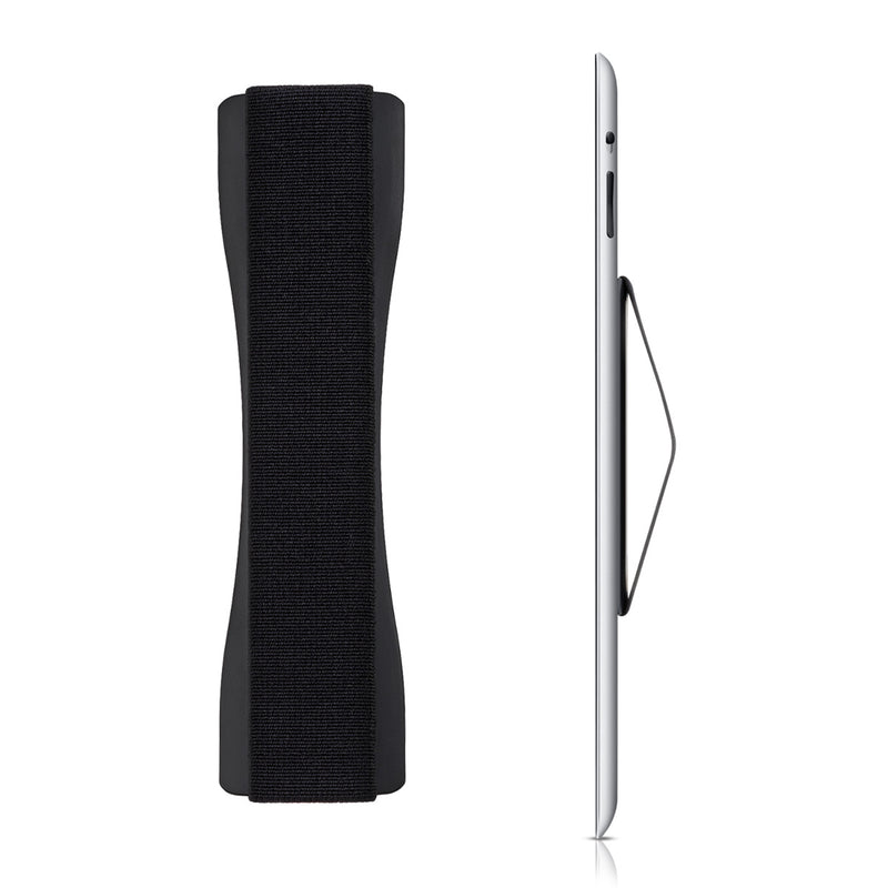 kwmobile Tablet Fingerhalter Griff Halter - Selbstklebende Tablet PC Fingerhalterung kompatibel mit iPad Samsung Sony Tablets - Schwarz Schwarz  