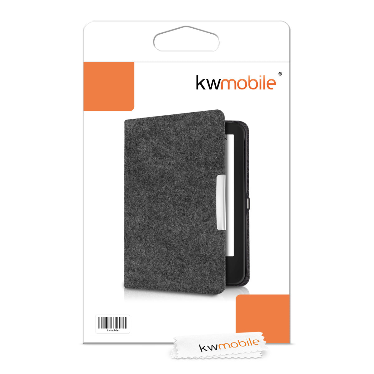 Tolino Shine 2 HD eReader Case Dark Grey Felt