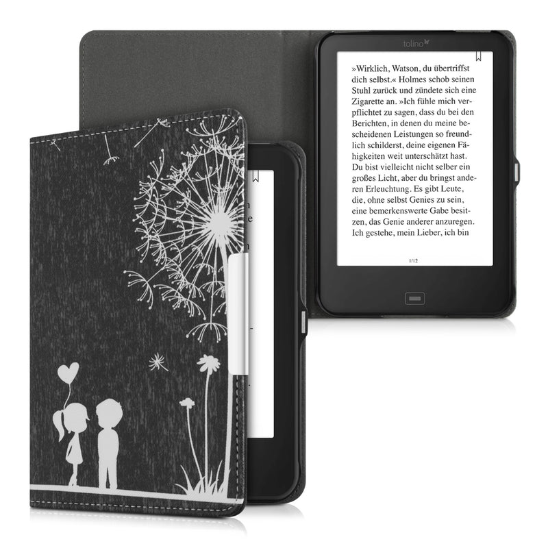 kwmobile Protective Case for Tolino Shine 2 HD Cover - eReader Flip Case with Auto Sleep Function