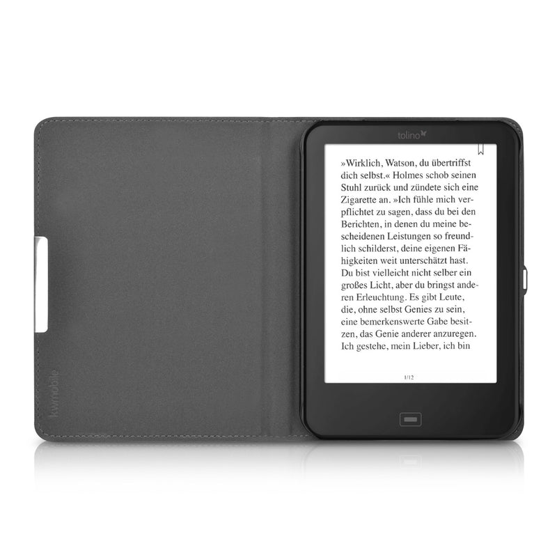 kwmobile Case for Tolino Shine 2 HD Cover - eReader Flip Case with Auto Sleep Function - Vines Butterfly