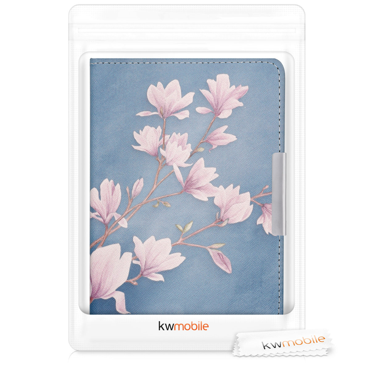 kwmobile Case for Tolino Shine 2 HD Cover - eReader Flip Case with Auto Sleep Function - Vines Butterfly