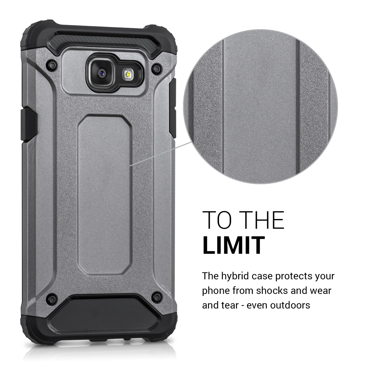 kwmobile Case Compatible with Samsung Galaxy A5 (2016) - Hybrid Phone Cover Case Protective Cover