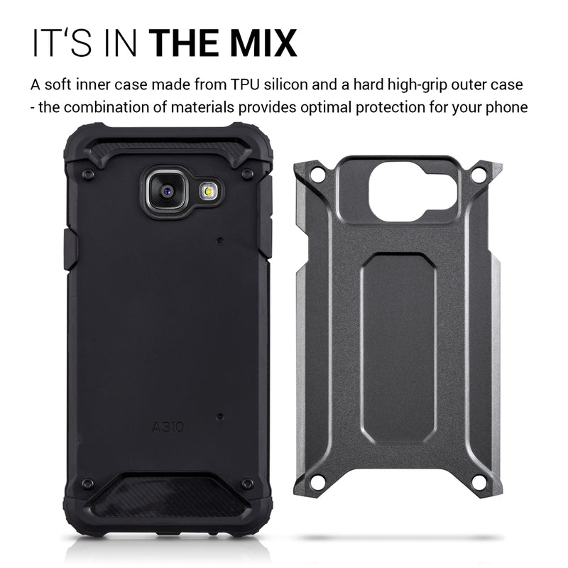 kwmobile Case Compatible with Samsung Galaxy A3 (2016) - Hybrid Phone Cover Protective Case