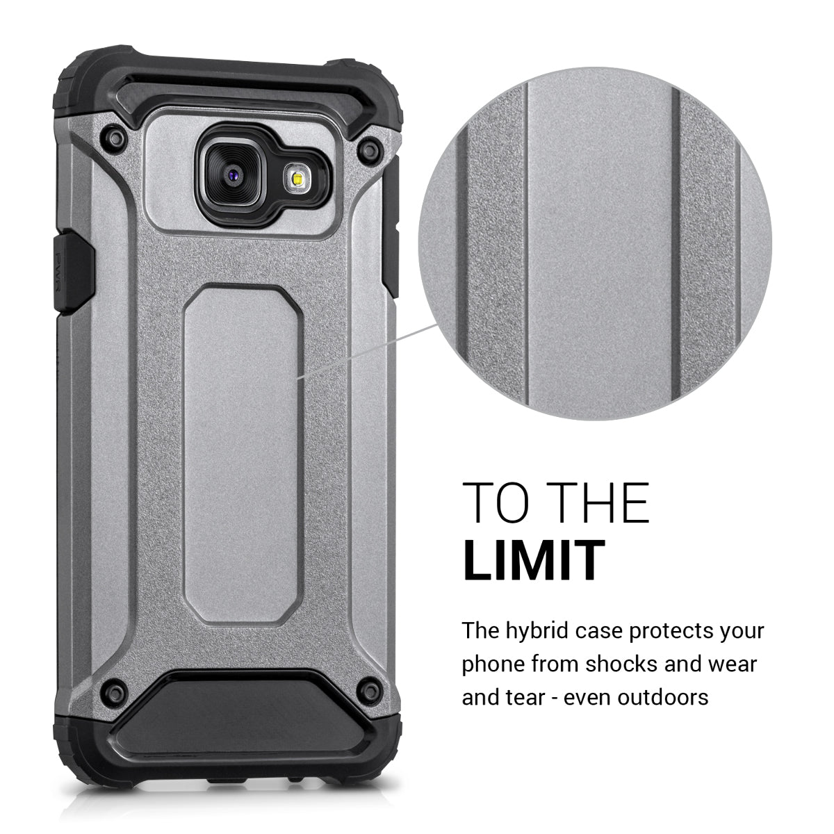 kwmobile Case Compatible with Samsung Galaxy A3 (2016) - Hybrid Phone Cover Protective Case