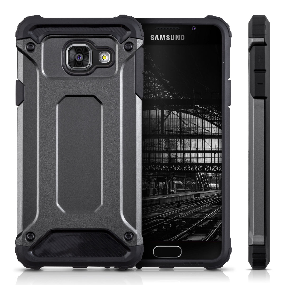 kwmobile Case Compatible with Samsung Galaxy A3 (2016) - Hybrid Phone Cover Protective Case