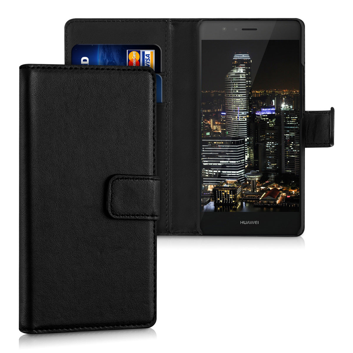 Huawei P9 Lite Faux Leather Wallet Phone Case with 2 Card Slots